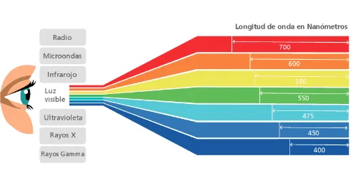 Longitud de onda perceptible para el ojo